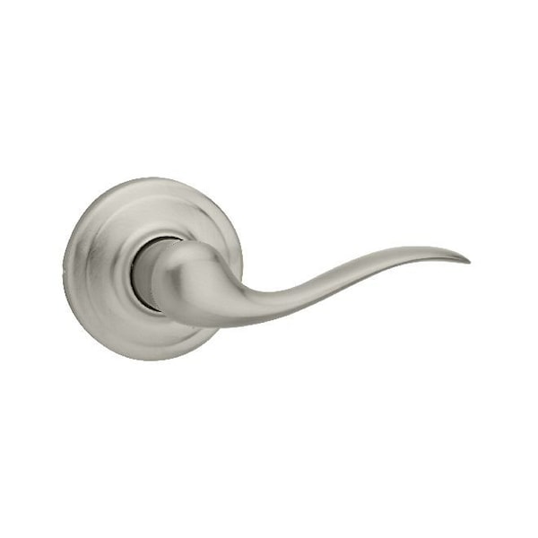 Tustin Lever Passage Door Lock with 6AL Latch and RCS Strike Satin Nickel Finish